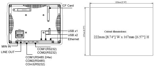 MT8070IH5開孔尺寸